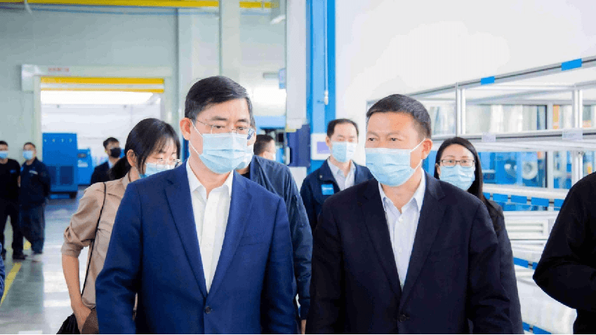 我市政協主席陳傑峰率隊蒞臨香蕉视频网站在线观看調研-香蕉视频网站在线观看壓縮機